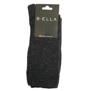 B.Ella 86% Cashmere Crew Socks Dark Grey Luxury MODA Ladies Warm Cozy Med 9-11